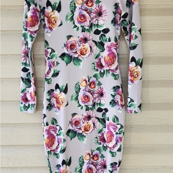 ZARA dress floral Medium (28) midi Bodycon - Picture 2 of 6